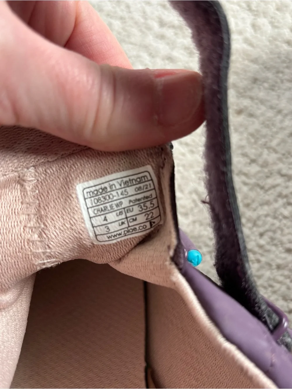 Plae Kids Purple & gray Charlie Velcro Sneakers
